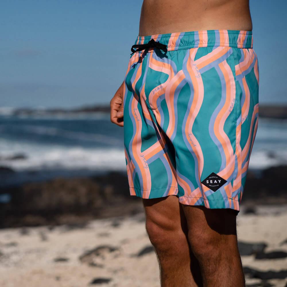 Seay / Swim Boxer Medio Verde Onde Akau Fino Al -60%