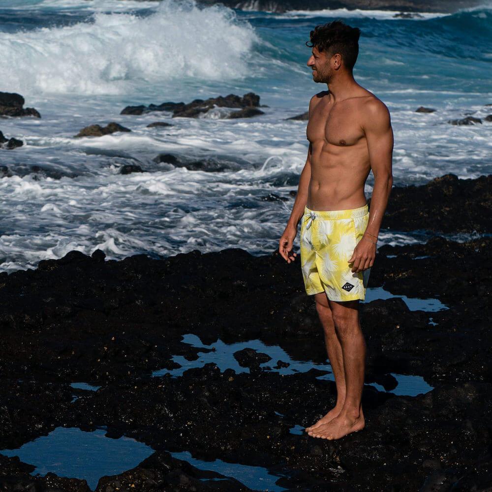 Seay / Swim Boxer Medio Giallo Soffioni Presa