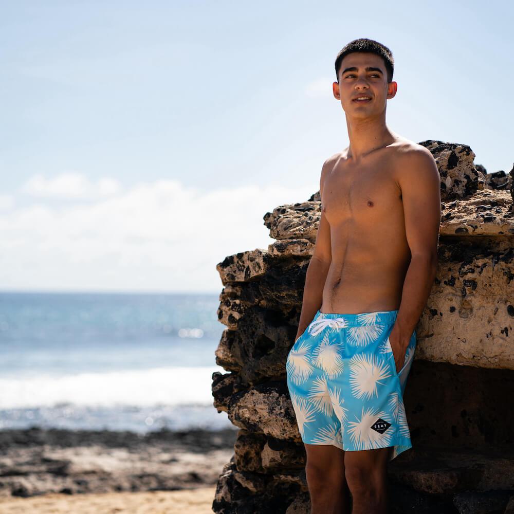 Seay / Swim Boxer Medio Azzurro Soffioni Offerta