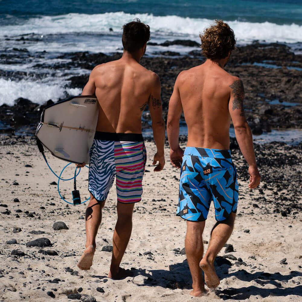 Seay / Boardshort Nero Blu Foglie Banano Alapai Offerte