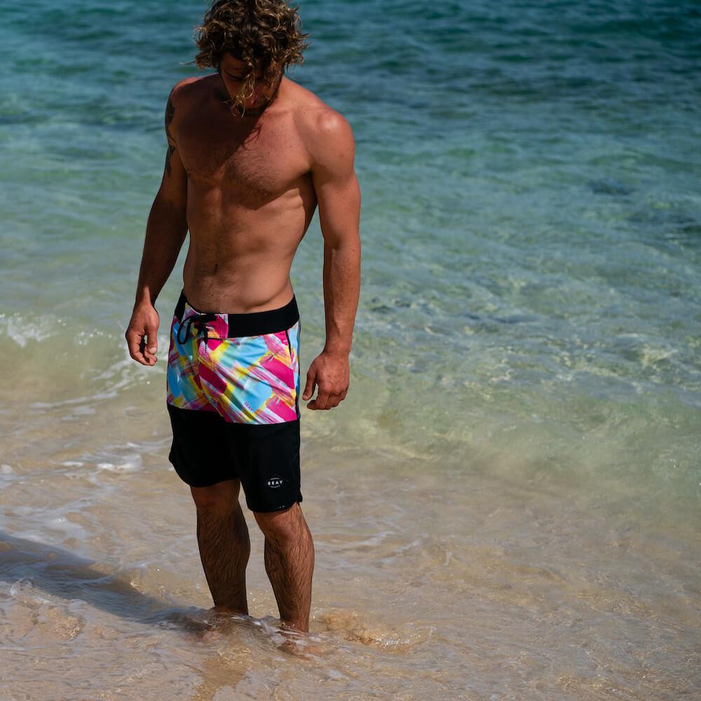 Seay / Boardshort Fucsia & Blu Alapai Hotsell