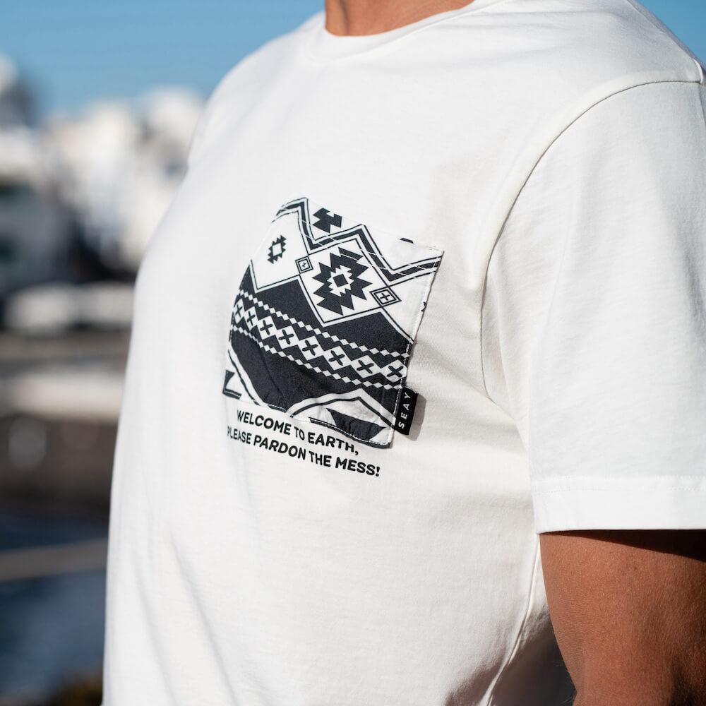 Seay / T-Shirt Bianco Naturale Kaleo Unisex Moda