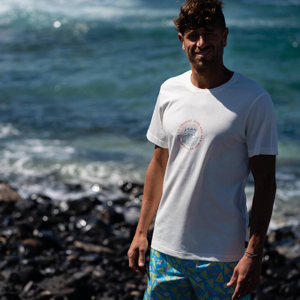 Seay / T-Shirt Bianco Naturale Kaleo Italy