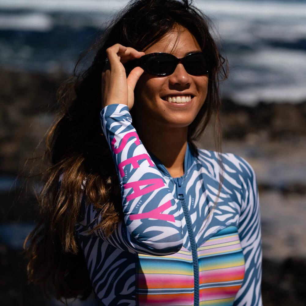 Seay / Muta da Surf Manica Lunga Zebra & Strisce Online