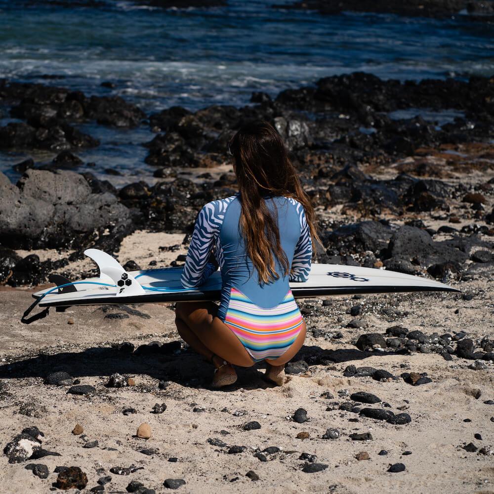 Seay / Muta da Surf Manica Lunga Zebra & Strisce Online