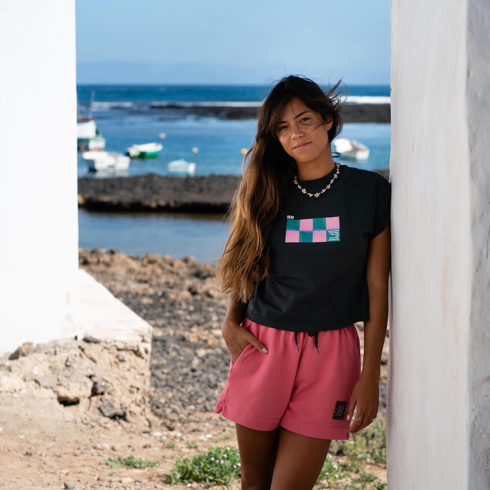 Seay / Crop T-Shirt Nera Kanoa Vendita Calda