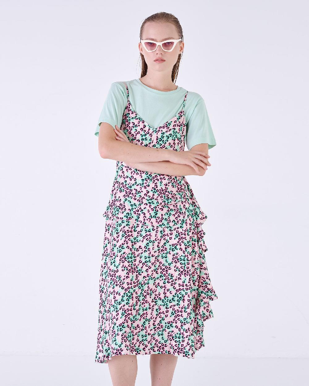 Silvian Heach Abito midi leopardato Offerte