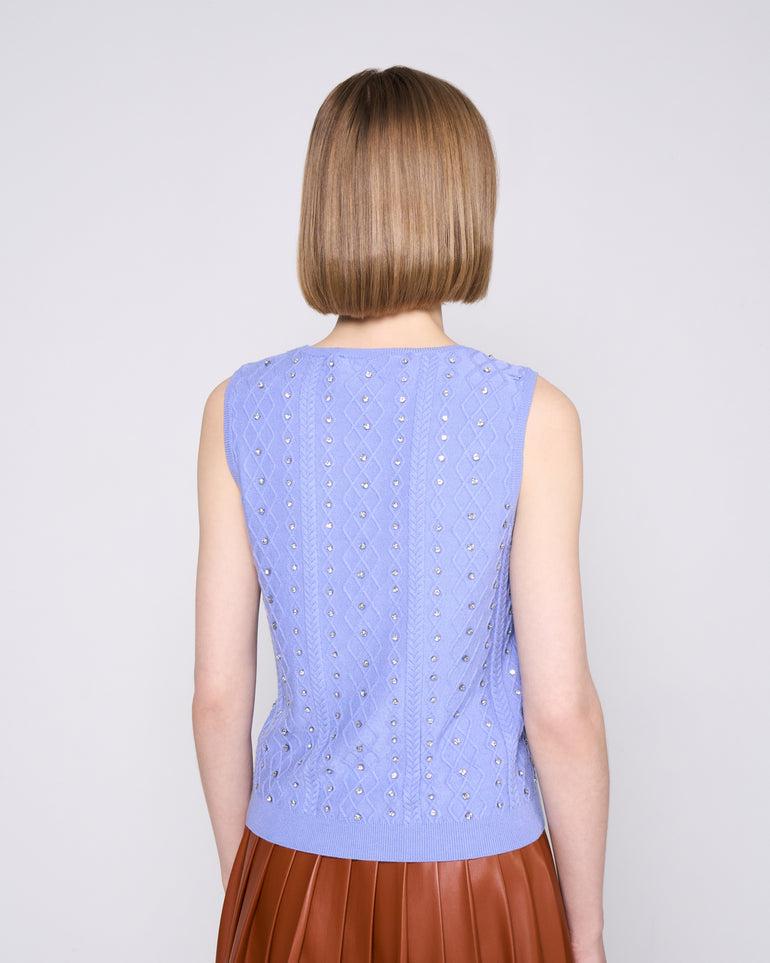 Silvian Heach Canotta con strass Sottocosto