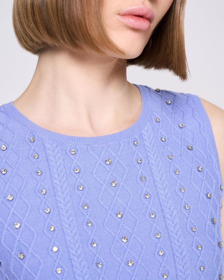 Silvian Heach Canotta con strass Sottocosto