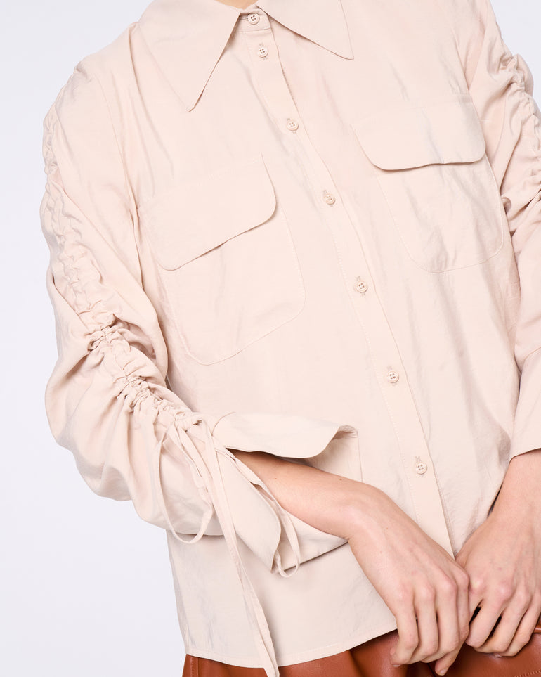 Silvian Heach Camicia con maniche arricciate In Vendita