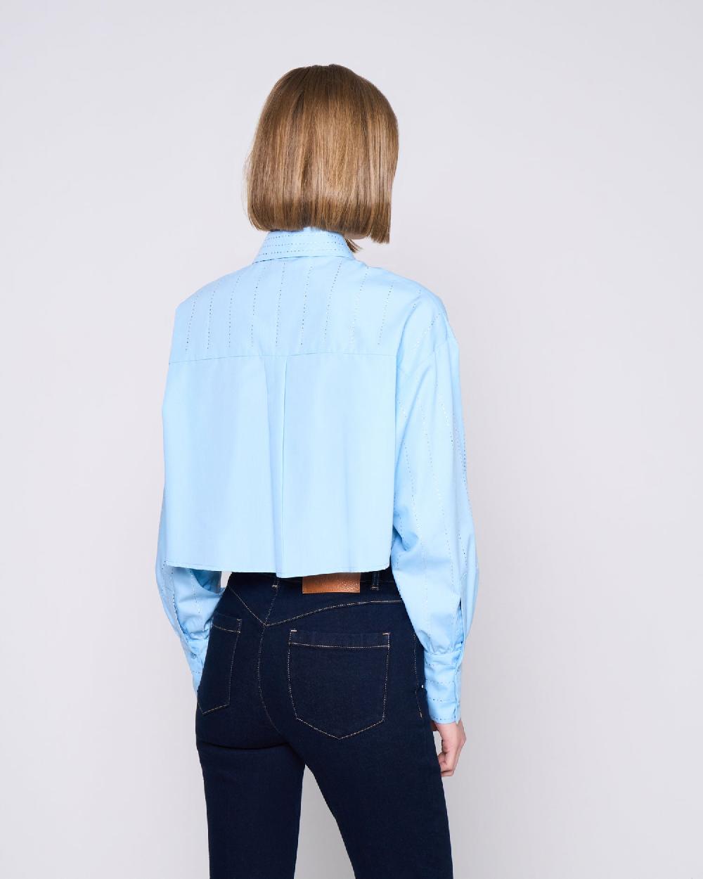 Silvian Heach Camicia crop con strass Hotsell