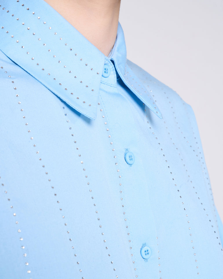 Silvian Heach Camicia crop con strass Hotsell