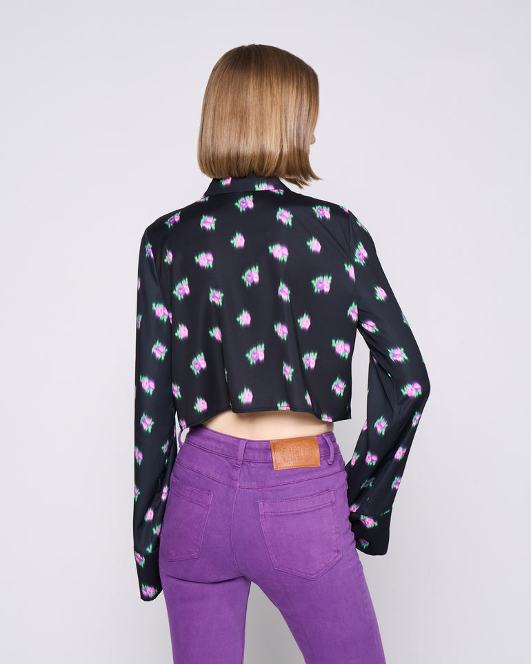 Silvian Heach Camicia crop a fantasia Nuovo