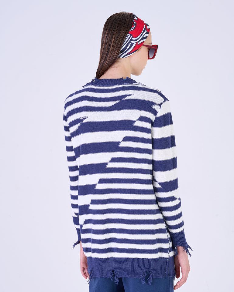 Silvian Heach Cardigan lungo a righe Qualità Garantita