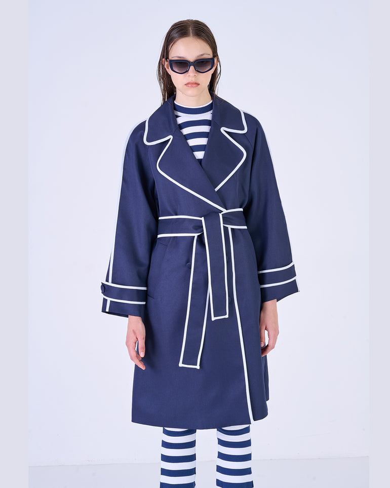 Silvian Heach Trench con bordi a contrasto Acquista Ora