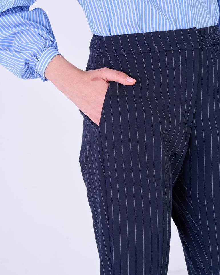 Silvian Heach Pantaloni carrot gessati Outlet