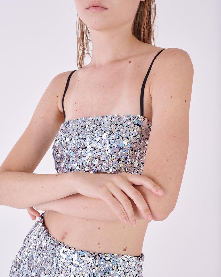Silvian Heach Top crop con paillettes Negozi Online