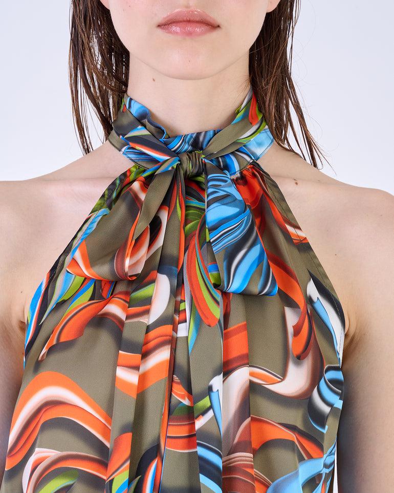Silvian Heach Top stampato con scollo all'americana Offerte