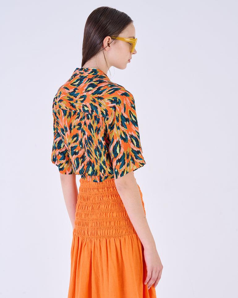 Silvian Heach Camicia cropped maculata Vendite Flash