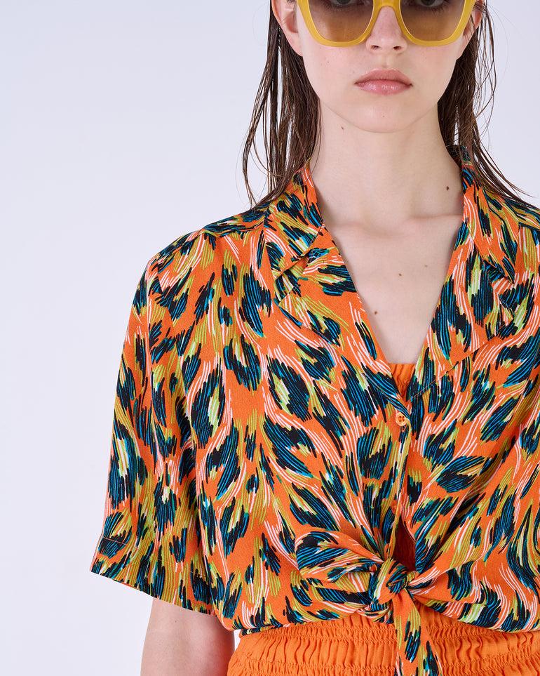 Silvian Heach Camicia cropped maculata Vendite Flash