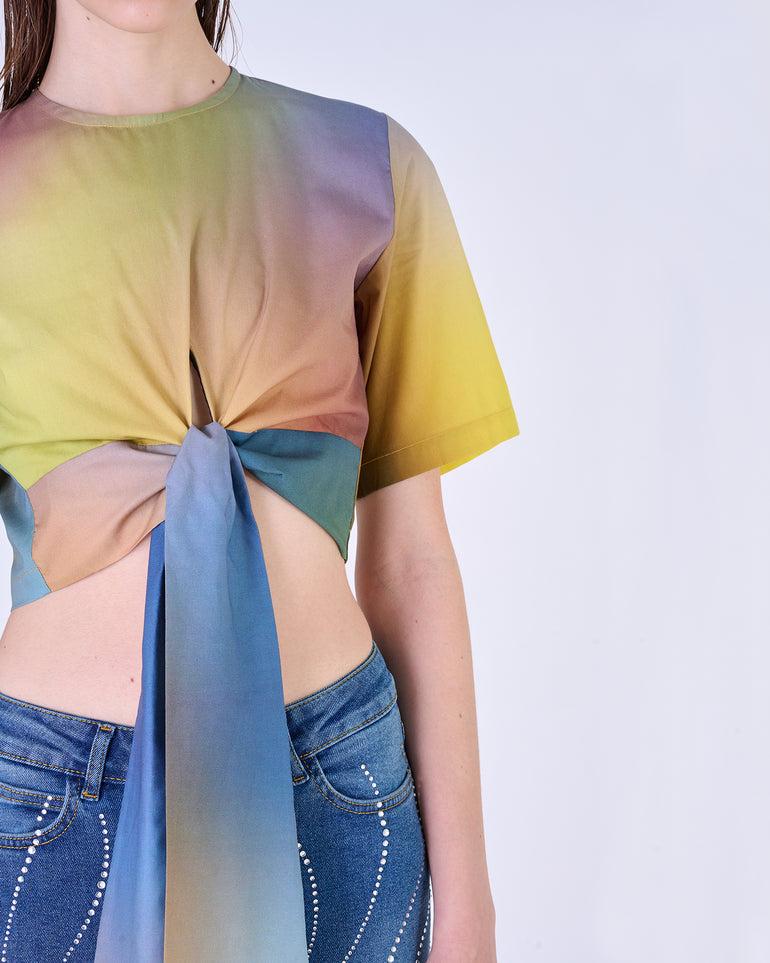 Silvian Heach T-Shirt crop multicolor Italy