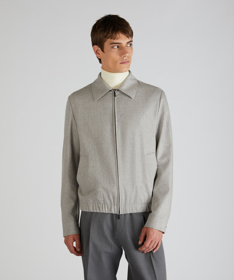 Slowear Giubbino regular fit in flanella di lana e cashmere Fino al 55% di sconto