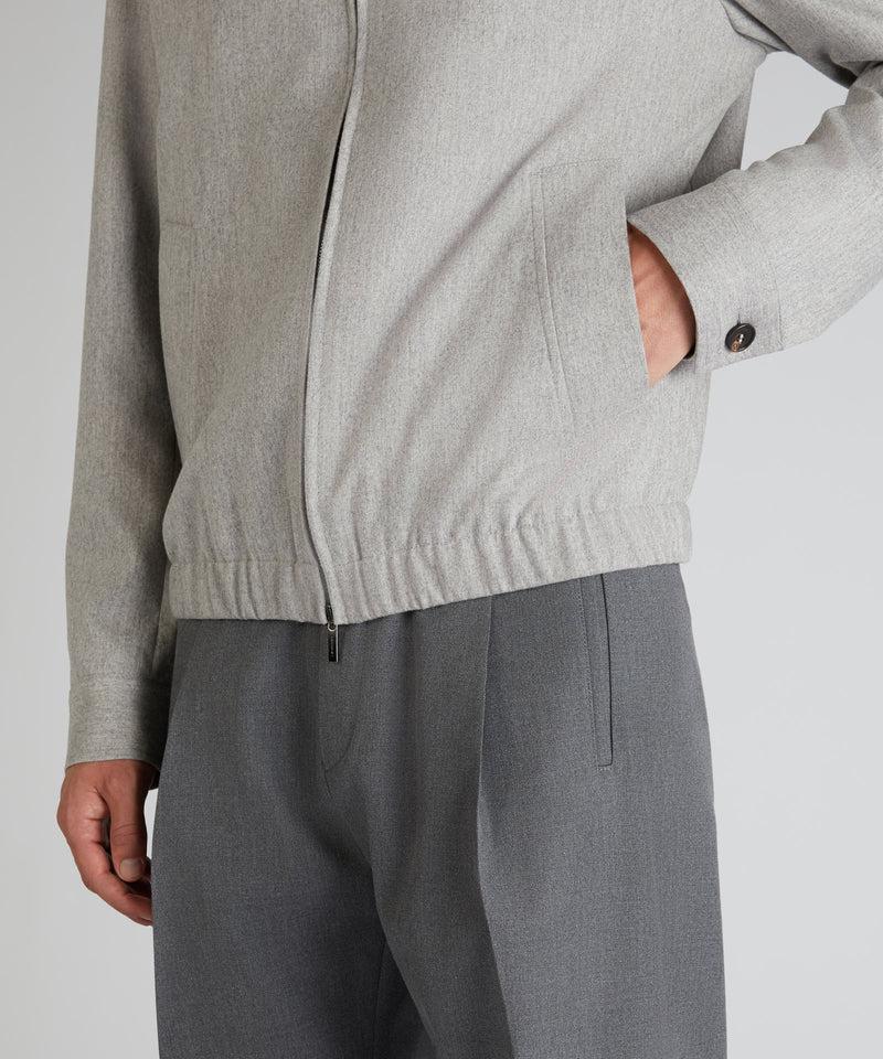 Slowear Giubbino regular fit in flanella di lana e cashmere Fino al 55% di sconto