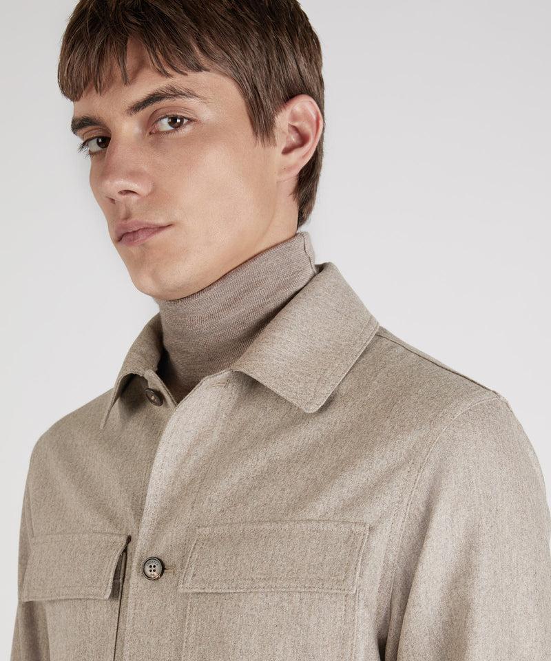 Slowear Overshirt in flanella di lana e cashmere Saldi