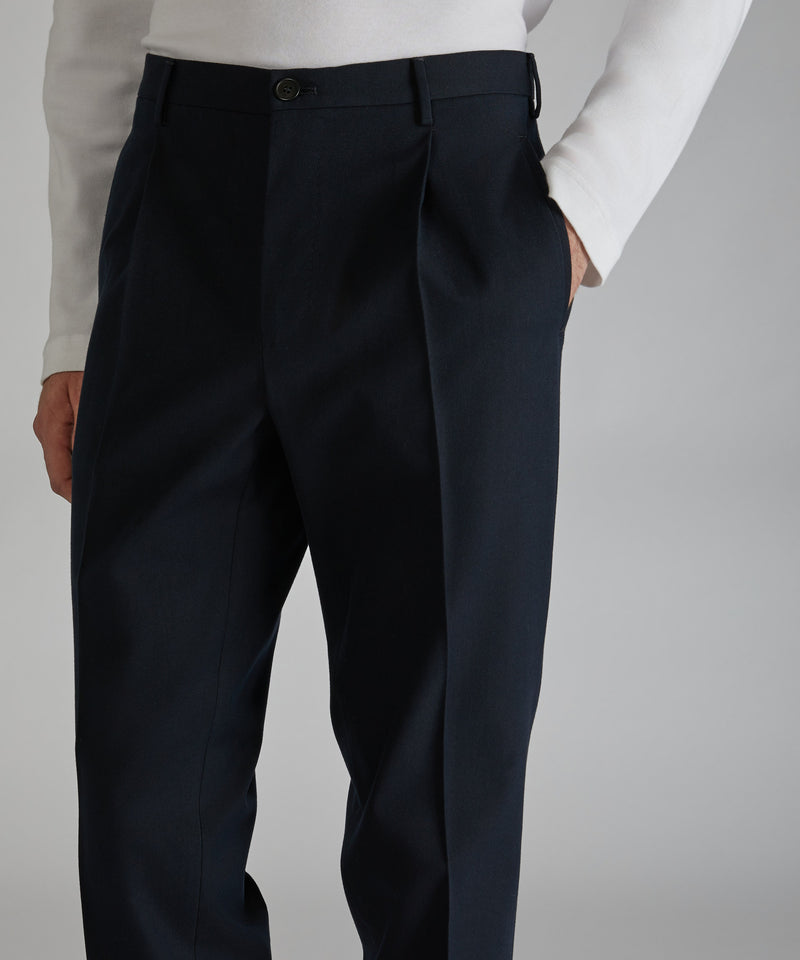 Slowear Pantalone tapered fit in twill di cotone e lana 2025