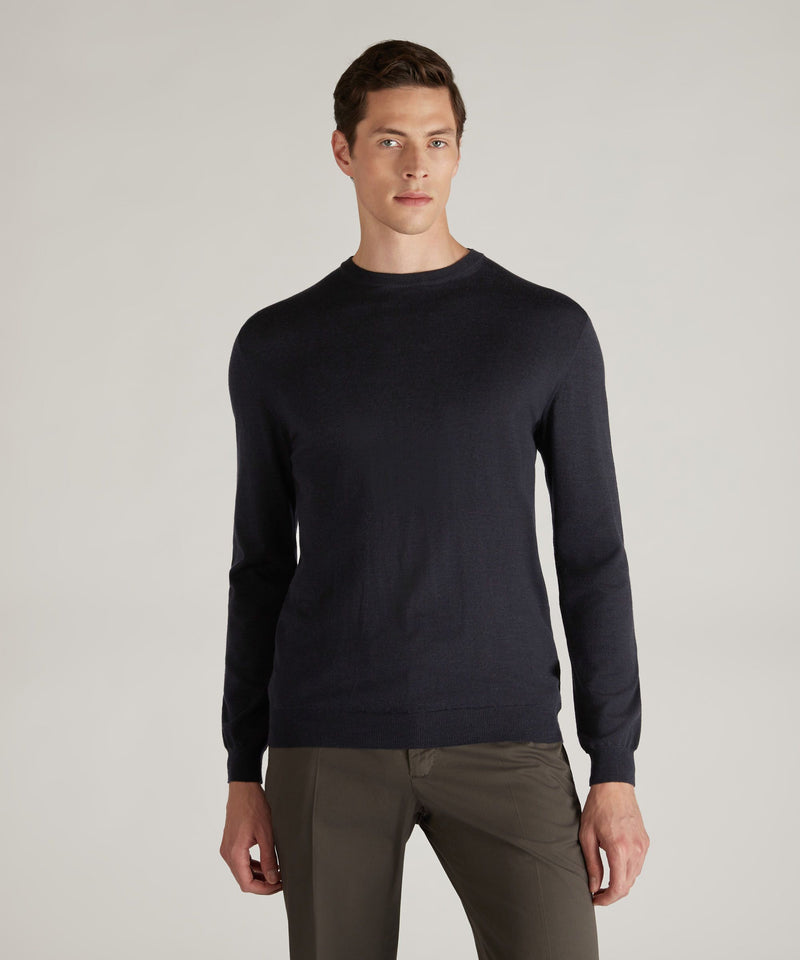 Slowear Girocollo slim fit in Flexwool certificato Qualità