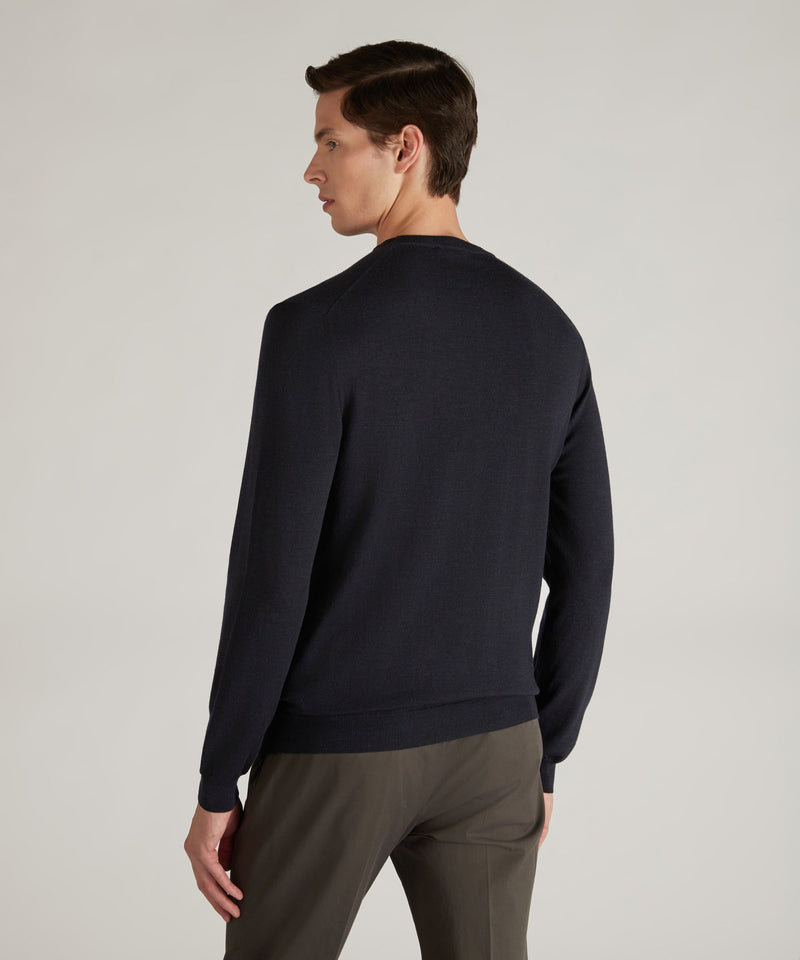 Slowear Girocollo slim fit in Flexwool certificato Qualità