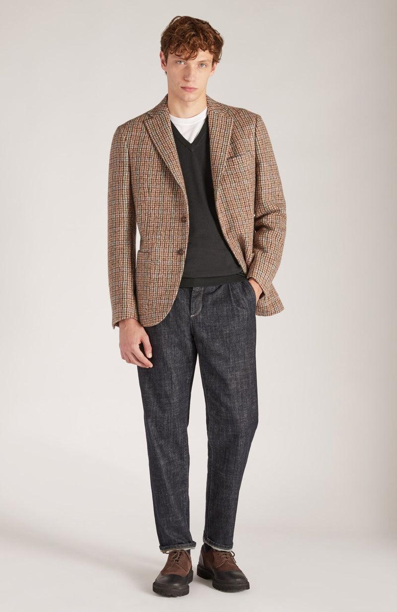 Slowear Maglia scollo a V slim fit in Flexwool certificato Vendita