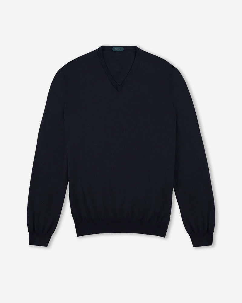 Slowear Maglia scollo a V slim fit in Flexwool certificato