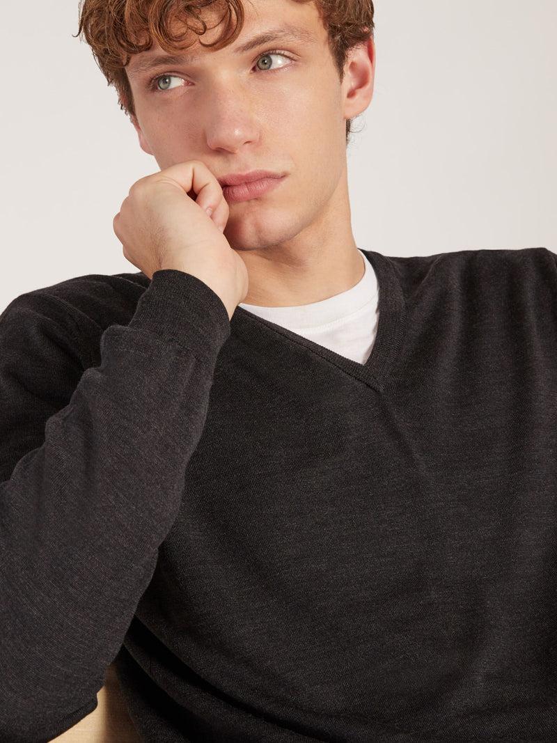 Slowear Maglia scollo a V slim fit in Flexwool certificato Pezzi Unici