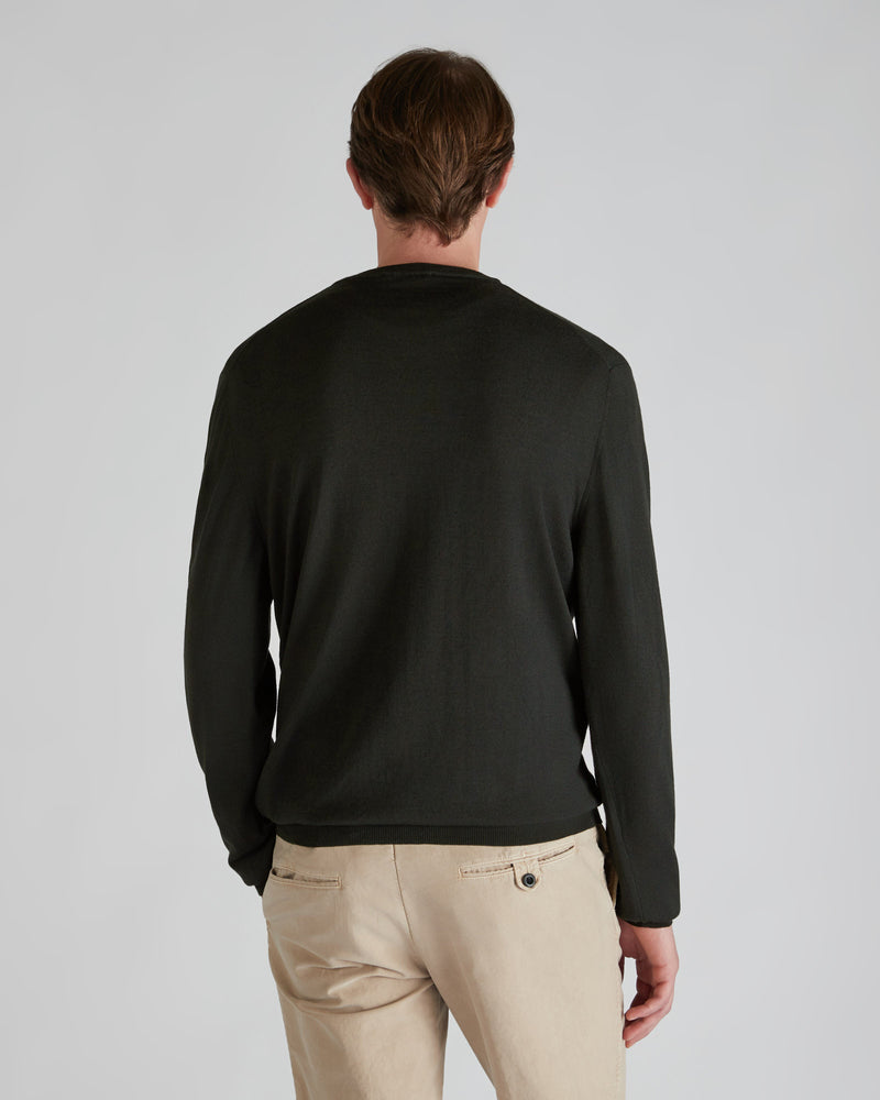 Slowear Girocollo slim fit in Flexwool certificato Negozi Online