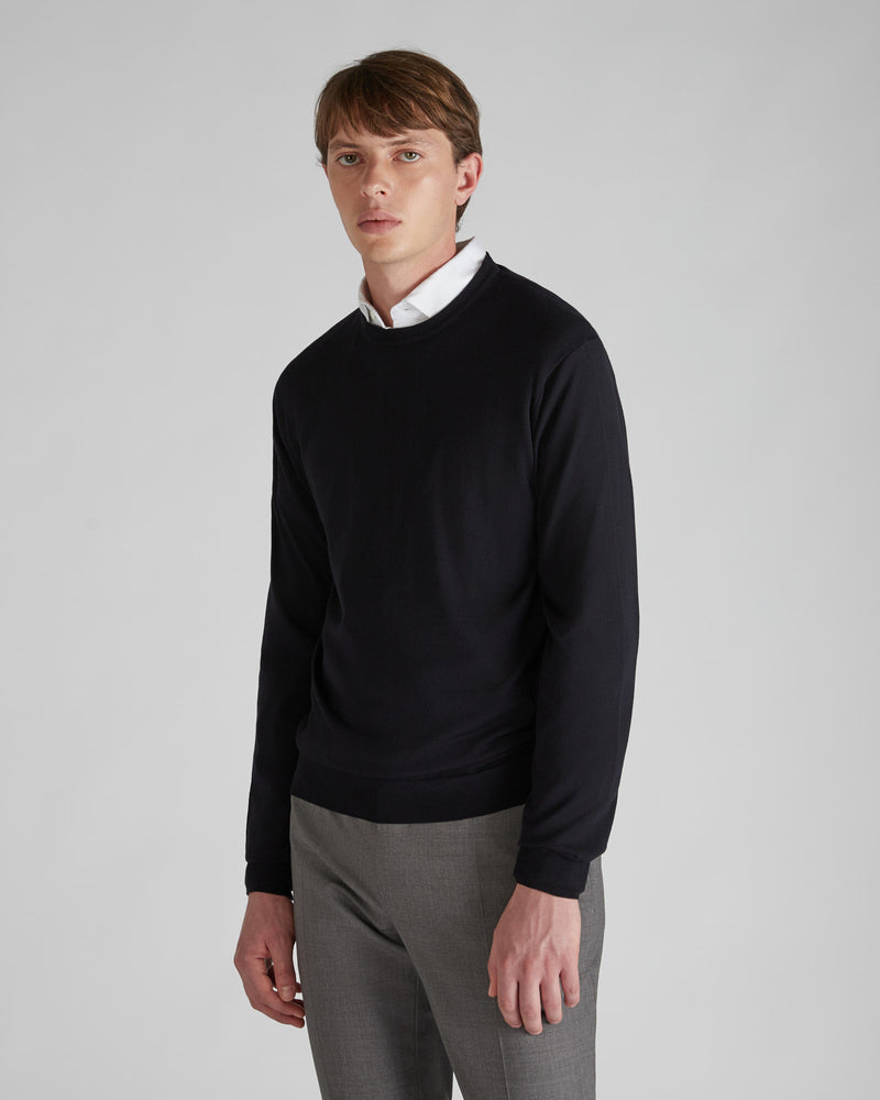 Slowear Girocollo slim fit in Flexwool certificato Acquista Ora