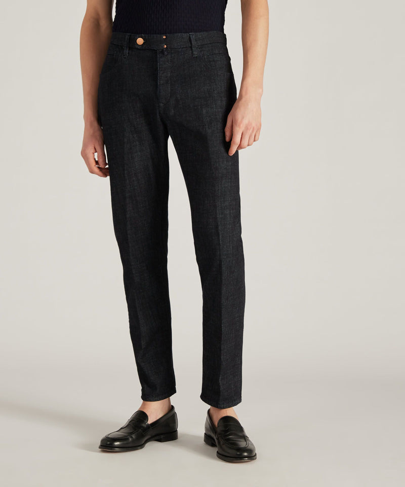 Slowear Pantalone sartoriale slim fit in denim stretch Offerta