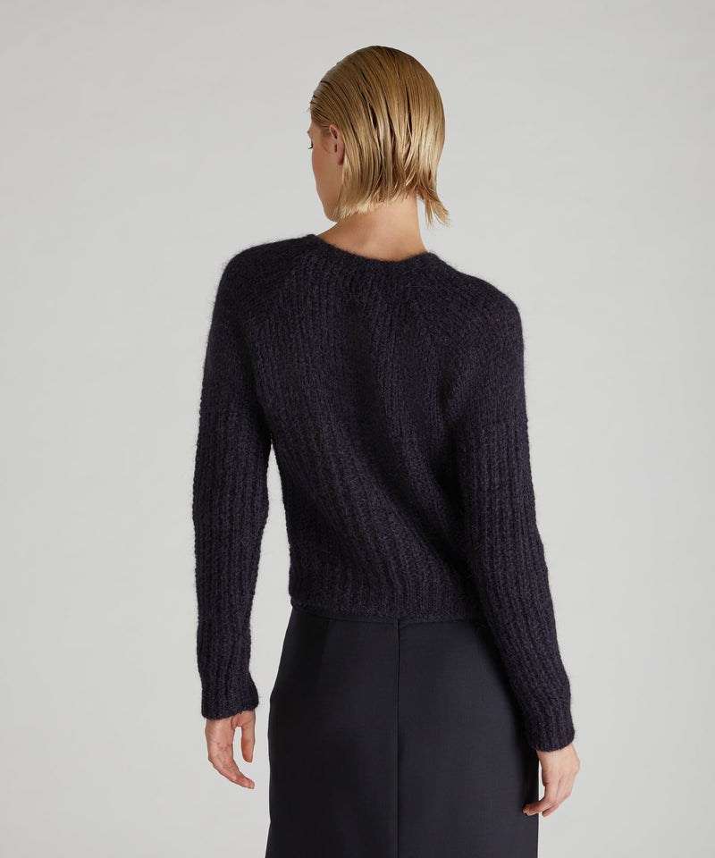 Slowear Cardigan slim fit in Mohair e Alpaca In Vendita