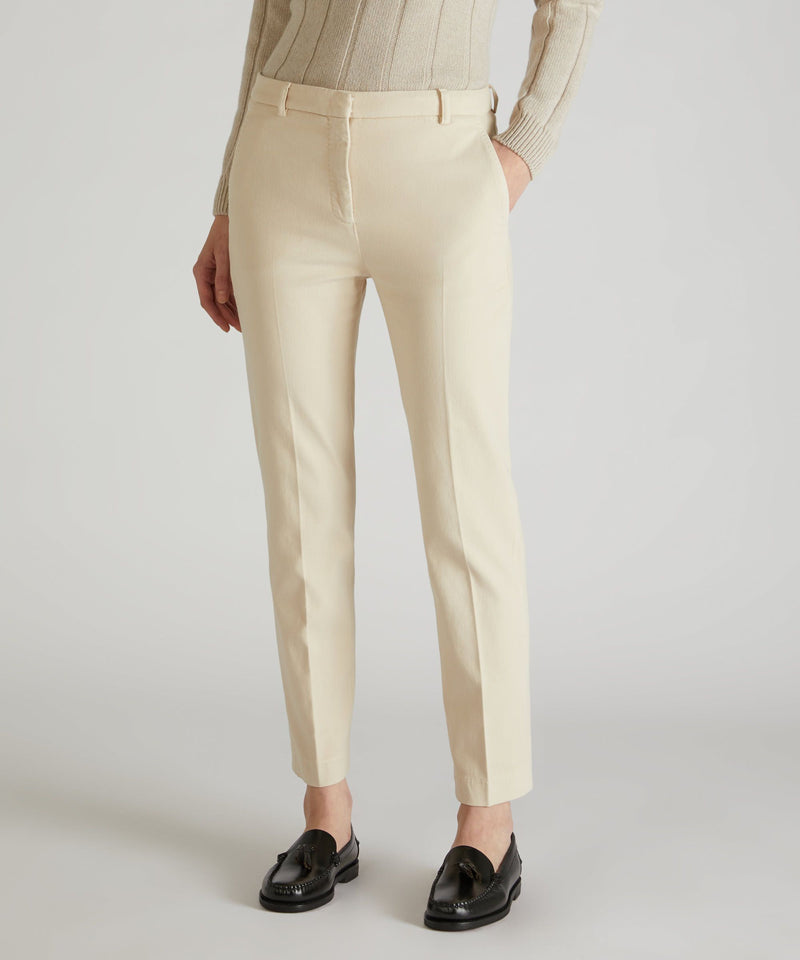 Slowear Pantalone slim fit in drill di cotone Vendita Calda