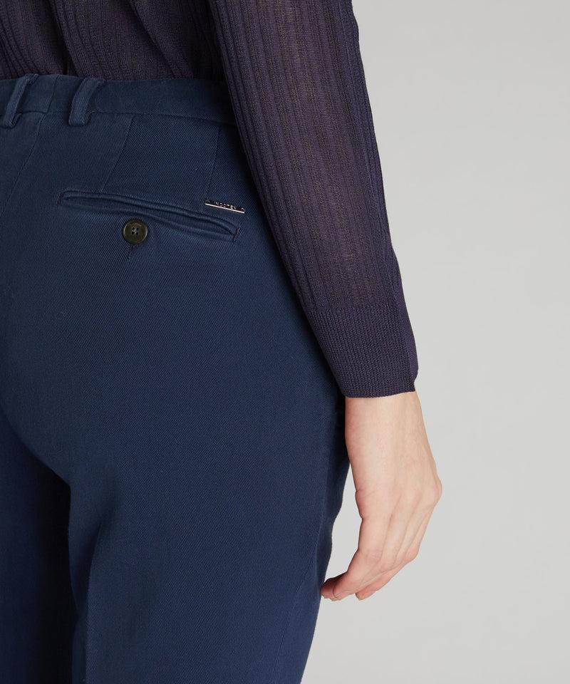 Slowear Pantalone slim fit in drill di cotone Vendita Economica
