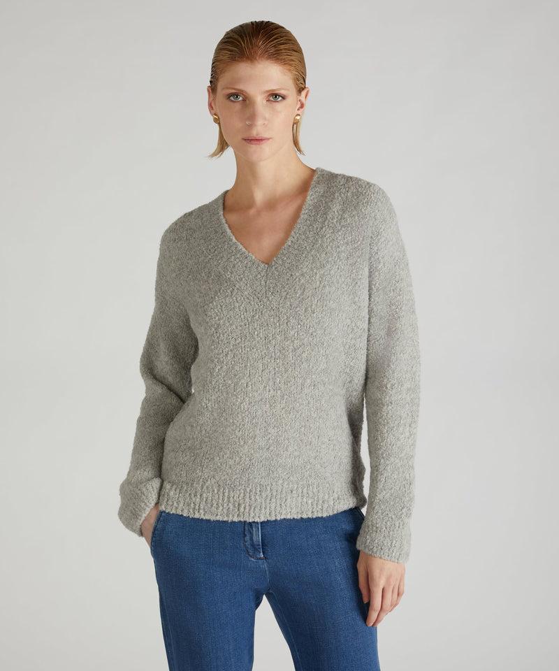 Slowear Maglia over in bouclé di lana e Alpaca In Saldo