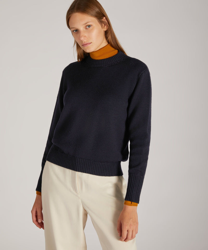 Slowear Girocollo regular fit in lana merinos certificata Nuovo