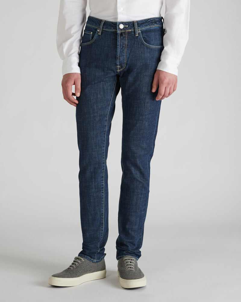 Slowear Pantalone cinque tasche slim fit in denim stretch Negozio