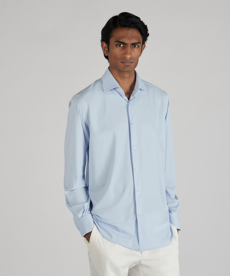 Slowear Camicia slim fit wash & wear in jersey tecnico Spedizione Gratuita