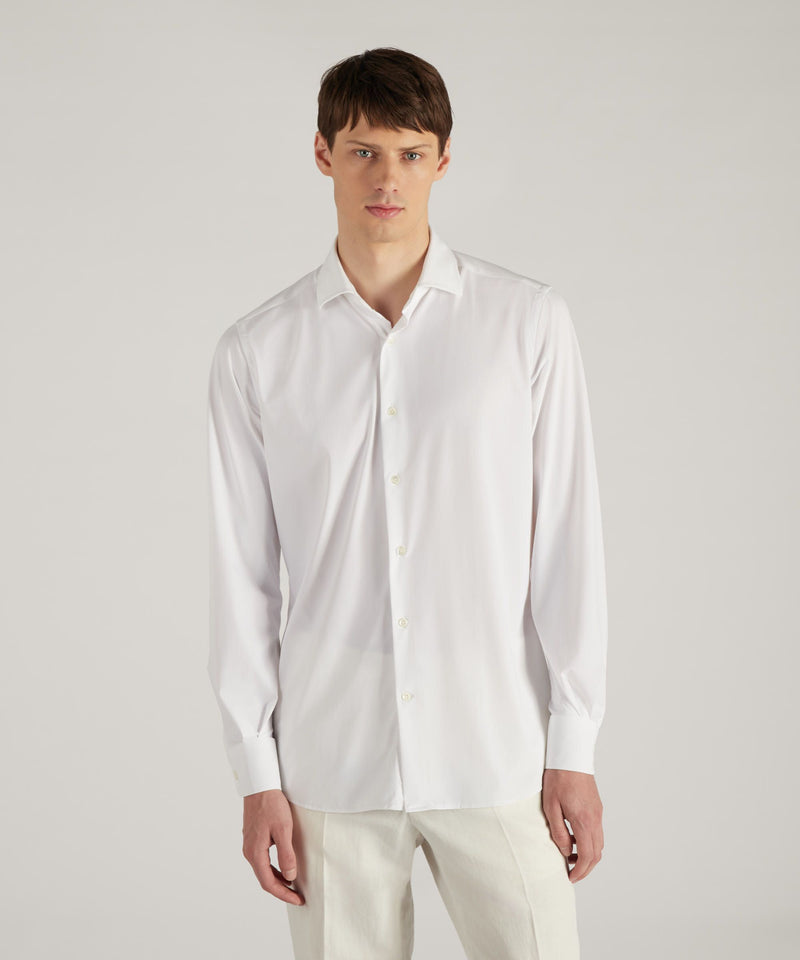 Slowear Camicia slim fit wash & wear in jersey tecnico Pezzi Unici