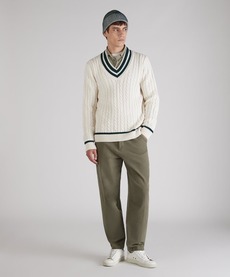 Slowear Pantalone carrot fit in cotone canvas Offerta