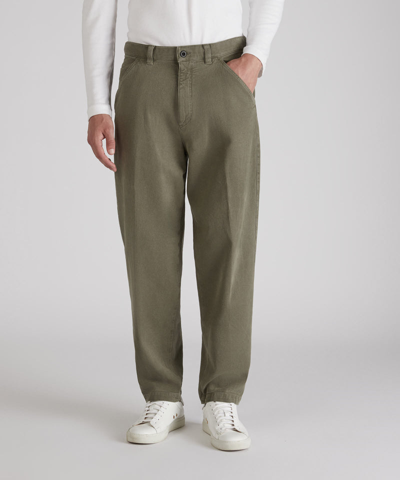 Slowear Pantalone carrot fit in cotone canvas Offerta
