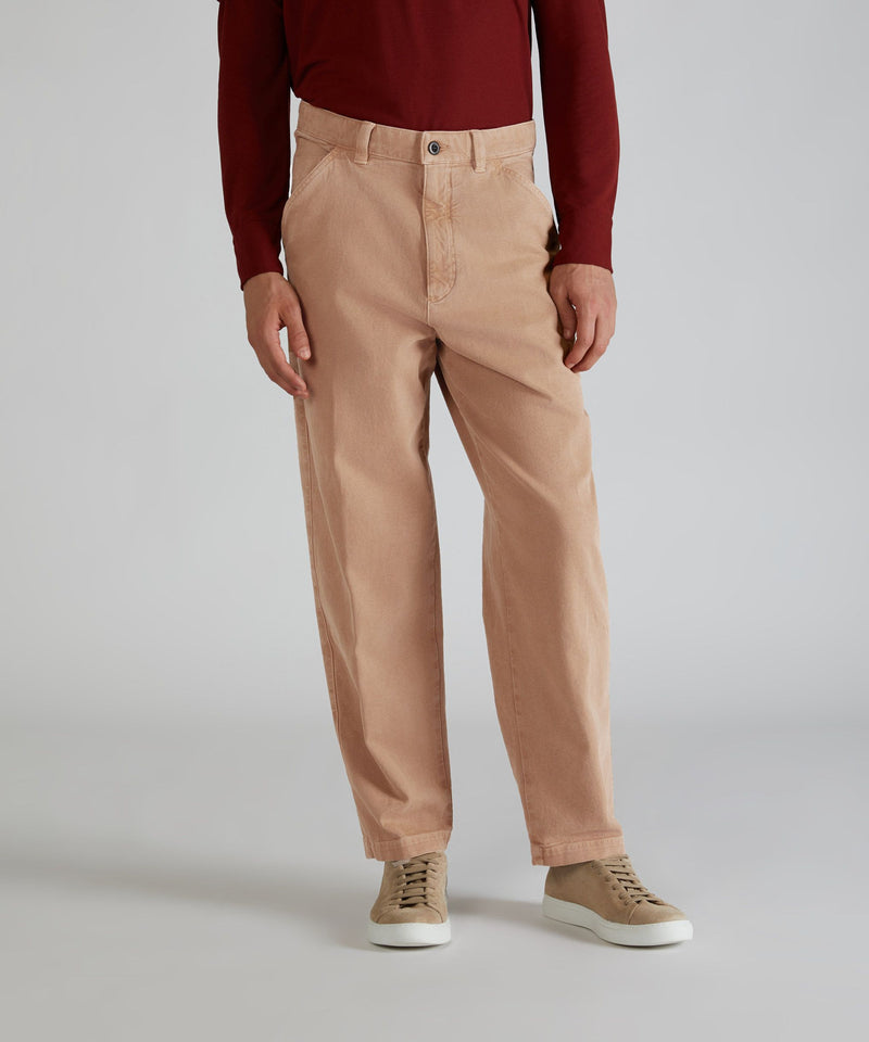 Slowear Pantalone carrot fit in cotone canvas Economico