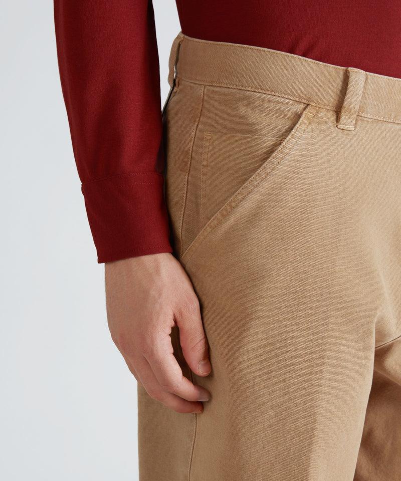 Slowear Pantalone carrot fit in cotone canvas Economico