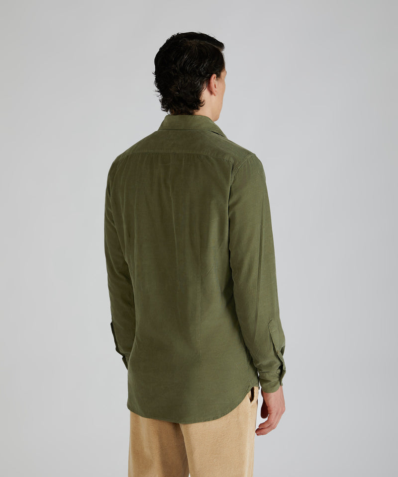 Slowear Camicia slim fit in velluto Vendita Calda